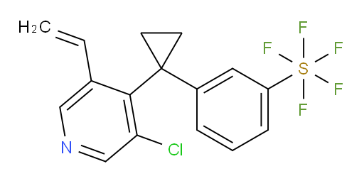 3-(1-(3-chloro-5-vinylpyridin-4-yl)cyclopropyl)(pentafluoromercapto)benzene