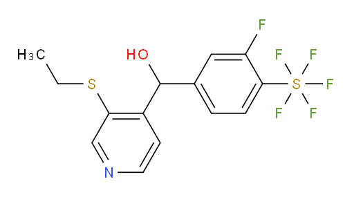 (3-(ethylthio)pyridin-4-yl)(3-fluoro-4-(pentafluoromercapto)phenyl)methanol
