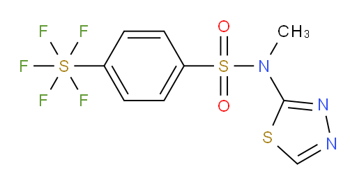 4-(pentafluoromercapto)-N-methyl-N-(1,3,4-thiadiazol-2-yl)benzenesulfonamide
