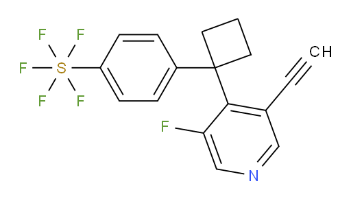 4-(1-(3-ethynyl-5-fluoropyridin-4-yl)cyclobutyl)(pentafluoromercapto)benzene