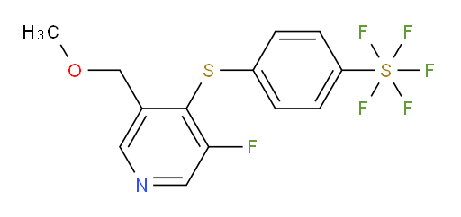 4-((3-fluoro-5-(methoxymethyl)pyridin-4-yl)thio)(pentafluoromercapto)benzene