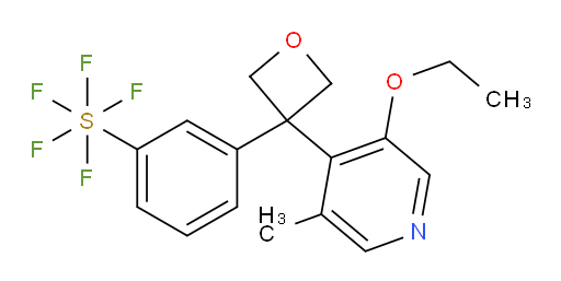 3-(3-(3-ethoxy-5-methylpyridin-4-yl)oxetan-3-yl)(pentafluoromercapto)benzene