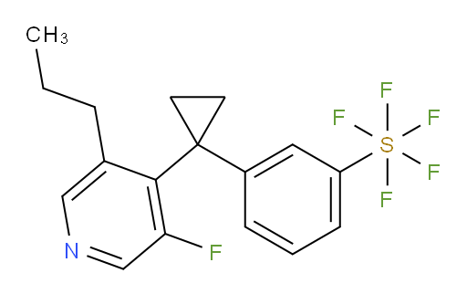 3-(1-(3-fluoro-5-propylpyridin-4-yl)cyclopropyl)(pentafluoromercapto)benzene