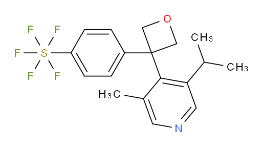 4-(3-(3-isopropyl-5-methylpyridin-4-yl)oxetan-3-yl)(pentafluoromercapto)benzene