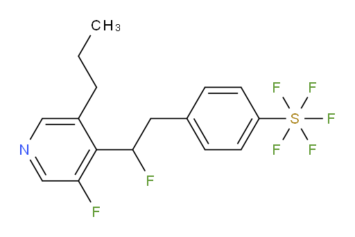 4-(2-fluoro-2-(3-fluoro-5-propylpyridin-4-yl)ethyl)(pentafluoromercapto)benzene