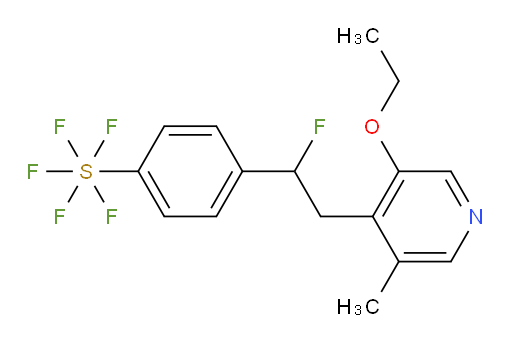4-(2-(3-ethoxy-5-methylpyridin-4-yl)-1-fluoroethyl)(pentafluoromercapto)benzene