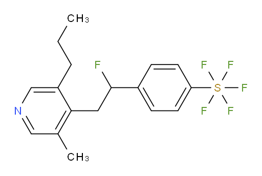4-(1-fluoro-2-(3-methyl-5-propylpyridin-4-yl)ethyl)(pentafluoromercapto)benzene