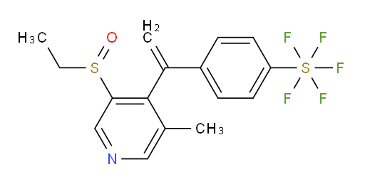 4-(1-(3-(ethylsulfinyl)-5-methylpyridin-4-yl)vinyl)(pentafluoromercapto)benzene