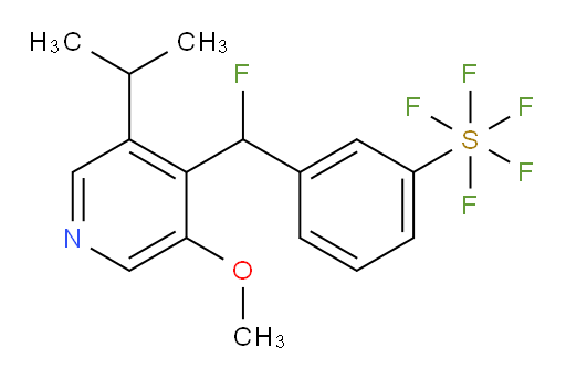 3-(fluoro(3-isopropyl-5-methoxypyridin-4-yl)methyl)(pentafluoromercapto)benzene
