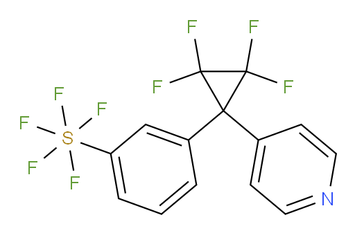 3-(2,2,3,3-tetrafluoro-1-(pyridin-4-yl)cyclopropyl)(pentafluoromercapto)benzene