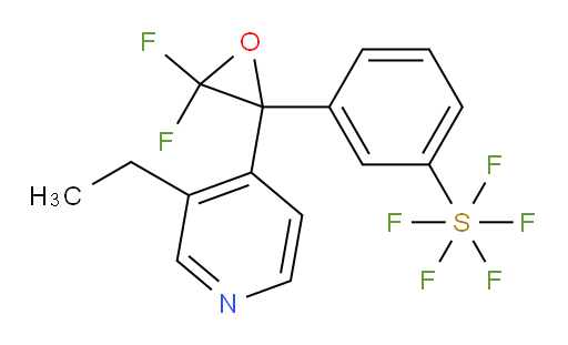 3-(2-(3-ethylpyridin-4-yl)-3,3-difluorooxiran-2-yl)(pentafluoromercapto)benzene
