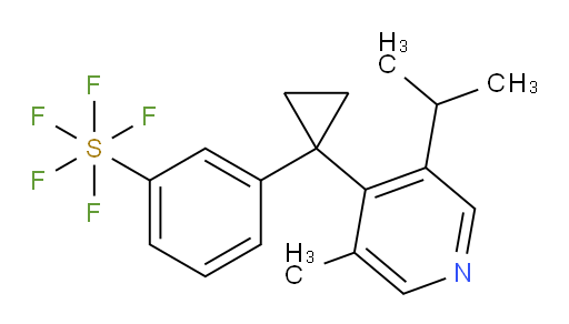 3-(1-(3-isopropyl-5-methylpyridin-4-yl)cyclopropyl)(pentafluoromercapto)benzene