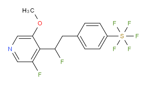 4-(2-fluoro-2-(3-fluoro-5-methoxypyridin-4-yl)ethyl)(pentafluoromercapto)benzene