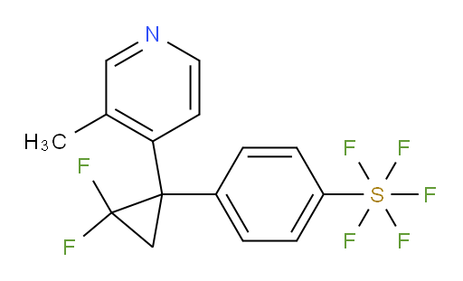 4-(2,2-difluoro-1-(3-methylpyridin-4-yl)cyclopropyl)(pentafluoromercapto)benzene