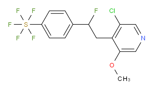 4-(2-(3-chloro-5-methoxypyridin-4-yl)-1-fluoroethyl)(pentafluoromercapto)benzene