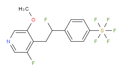 4-(1-fluoro-2-(3-fluoro-5-methoxypyridin-4-yl)ethyl)(pentafluoromercapto)benzene