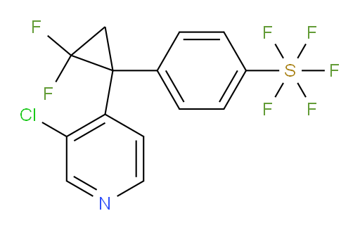 4-(1-(3-chloropyridin-4-yl)-2,2-difluorocyclopropyl)(pentafluoromercapto)benzene