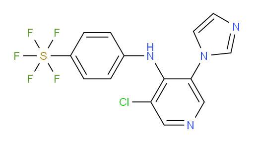 4-((3-chloro-5-(1H-imidazol-1-yl)pyridin-4-yl)amino)(pentafluoromercapto)benzene