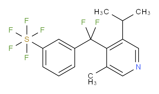 3-(difluoro(3-isopropyl-5-methylpyridin-4-yl)methyl)(pentafluoromercapto)benzene