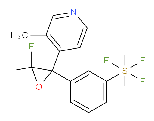 3-(3,3-difluoro-2-(3-methylpyridin-4-yl)oxiran-2-yl)(pentafluoromercapto)benzene