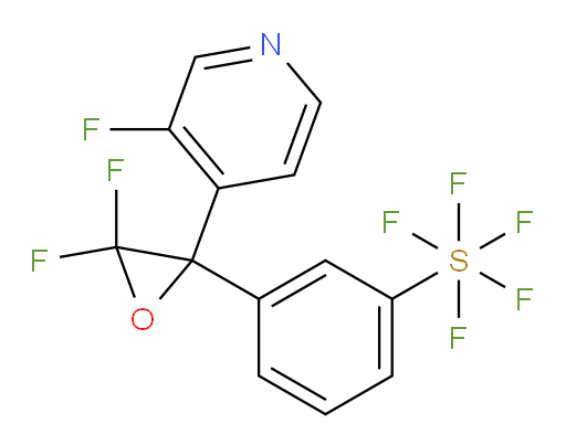 3-(3,3-difluoro-2-(3-fluoropyridin-4-yl)oxiran-2-yl)(pentafluoromercapto)benzene