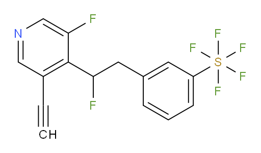 3-(2-(3-ethynyl-5-fluoropyridin-4-yl)-2-fluoroethyl)(pentafluoromercapto)benzene