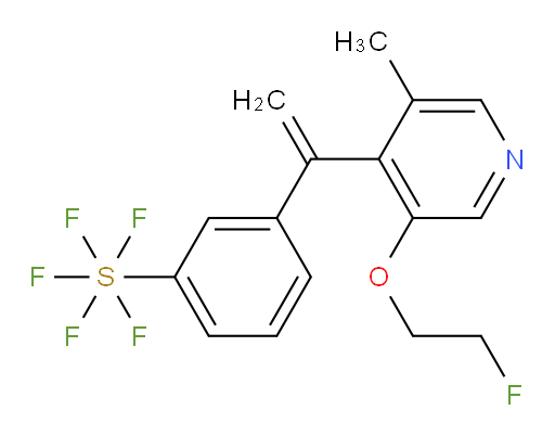 3-(1-(3-(2-fluoroethoxy)-5-methylpyridin-4-yl)vinyl)(pentafluoromercapto)benzene