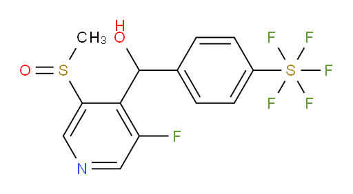 (3-fluoro-5-(methylsulfinyl)pyridin-4-yl)(4-(pentafluoromercapto)phenyl)methanol