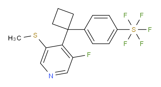 4-(1-(3-fluoro-5-(methylthio)pyridin-4-yl)cyclobutyl)(pentafluoromercapto)benzene