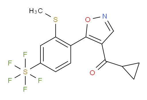 [4-[4-(cyclopropylcarbonyl)-5-isoxazolyl]-3-(methylthio)phenyl]sulfur pentafluoride