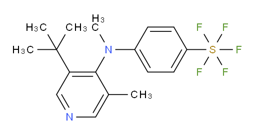 4-((3-(tert-butyl)-5-methylpyridin-4-yl)(methyl)amino)(pentafluoromercapto)benzene