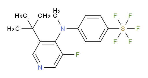4-((3-(tert-butyl)-5-fluoropyridin-4-yl)(methyl)amino)(pentafluoromercapto)benzene