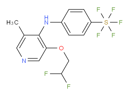 4-((3-(2,2-difluoroethoxy)-5-methylpyridin-4-yl)amino)(pentafluoromercapto)benzene
