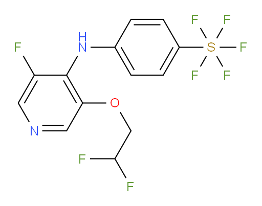 4-((3-(2,2-difluoroethoxy)-5-fluoropyridin-4-yl)amino)(pentafluoromercapto)benzene