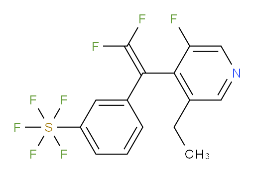 3-(1-(3-ethyl-5-fluoropyridin-4-yl)-2,2-difluorovinyl)(pentafluoromercapto)benzene