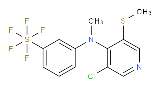 3-((3-chloro-5-(methylthio)pyridin-4-yl)(methyl)amino)(pentafluoromercapto)benzene