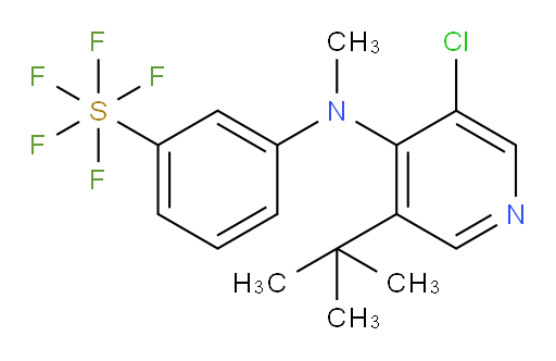 3-((3-(tert-butyl)-5-chloropyridin-4-yl)(methyl)amino)(pentafluoromercapto)benzene