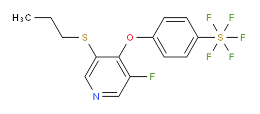 4-((3-fluoro-5-(propylthio)pyridin-4-yl)oxy)(pentafluoromercapto)benzene