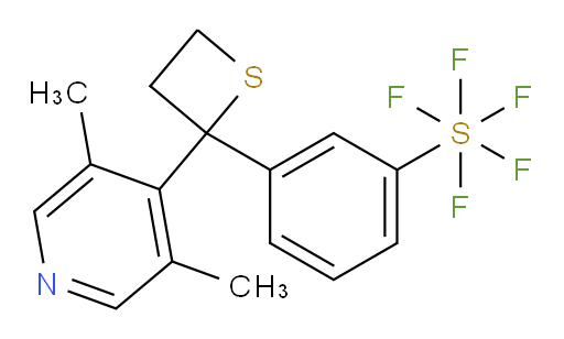 3-(2-(3,5-dimethylpyridin-4-yl)thietan-2-yl)(pentafluoromercapto)benzene