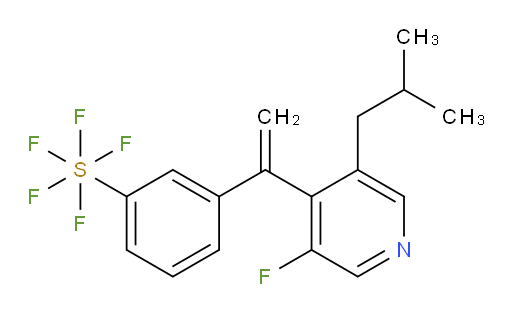 3-(1-(3-fluoro-5-isobutylpyridin-4-yl)vinyl)(pentafluoromercapto)benzene