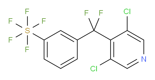 3-((3,5-dichloropyridin-4-yl)difluoromethyl)(pentafluoromercapto)benzene