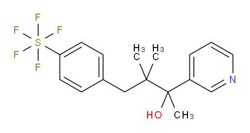 [4-[3-hydroxy-2,2-dimethyl-3-(3-pyridinyl)butyl]phenyl]sulfur pentafluoride