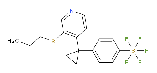 4-(1-(3-(propylthio)pyridin-4-yl)cyclopropyl)(pentafluoromercapto)benzene