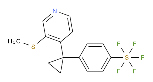 4-(1-(3-(methylthio)pyridin-4-yl)cyclopropyl)(pentafluoromercapto)benzene