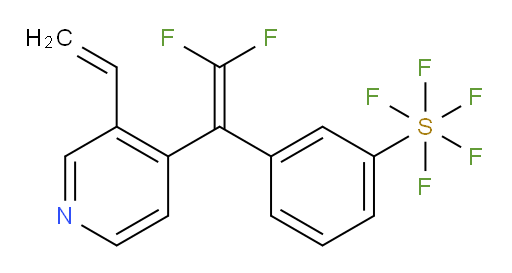 3-(2,2-difluoro-1-(3-vinylpyridin-4-yl)vinyl)(pentafluoromercapto)benzene