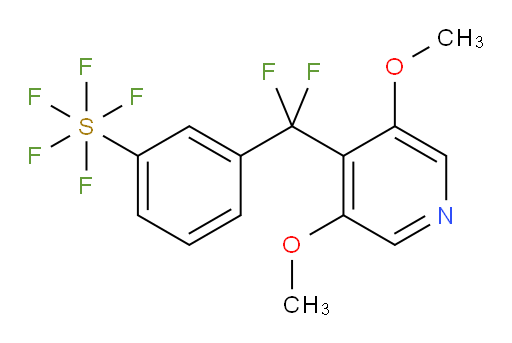 3-((3,5-dimethoxypyridin-4-yl)difluoromethyl)(pentafluoromercapto)benzene
