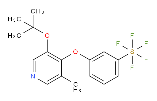 3-((3-(tert-butoxy)-5-methylpyridin-4-yl)oxy)(pentafluoromercapto)benzene