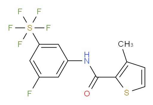 [3-fluoro-5-[[(3-methyl-2-thienyl)carbonyl]amino]phenyl]sulfur pentafluoride