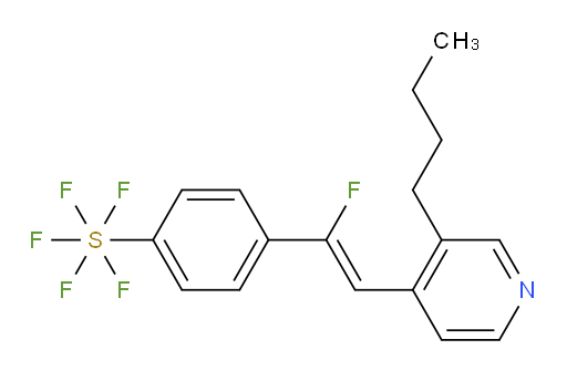 (Z)-4-(2-(3-butylpyridin-4-yl)-1-fluorovinyl)(pentafluoromercapto)benzene