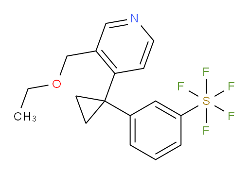 3-(1-(3-(ethoxymethyl)pyridin-4-yl)cyclopropyl)(pentafluoromercapto)benzene
